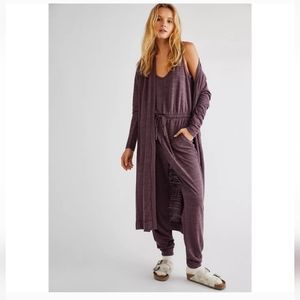 NWT Free People Coastal Beach jumpsuit and cardigan set-XS